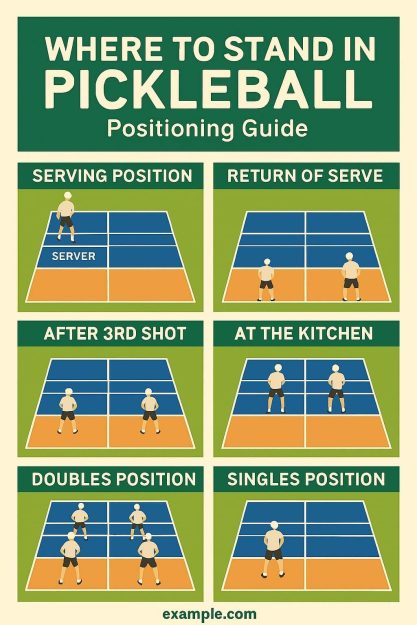 where to stand in pickleball
