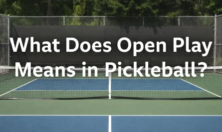 What Does Open Play Means in Pickleball